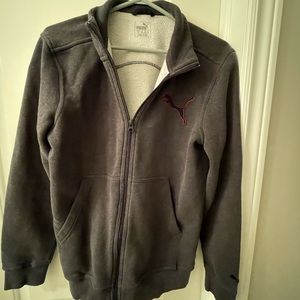 Puma Men's Gray Zip Up Sweater size S